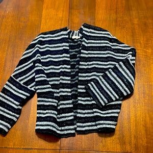 Madewell 3/4 sleeve striped cardigan